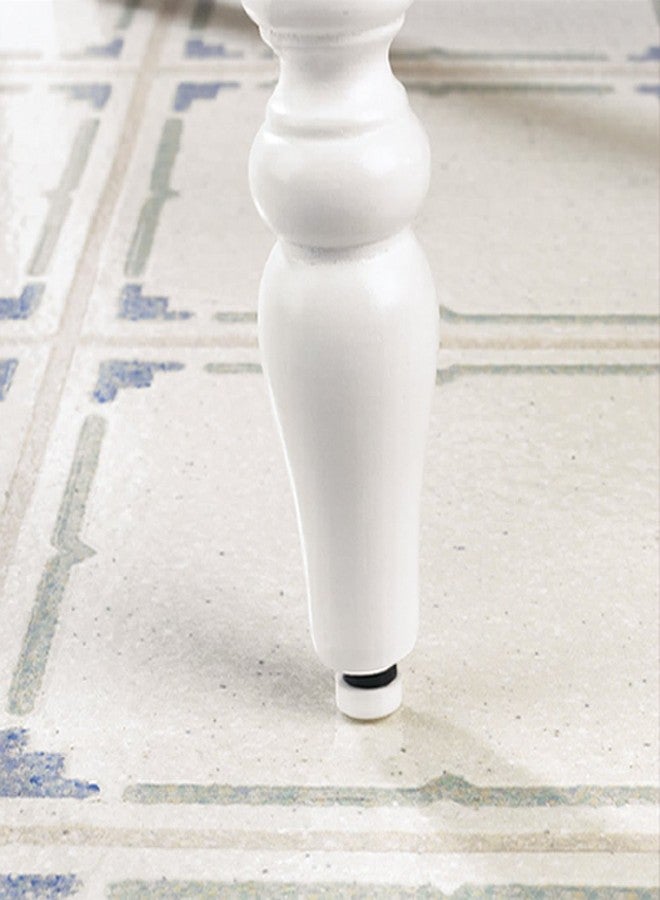 سوفت تاتش قواعد تثبيت أثاث بأرجل خشبية مستقيمة مقاس 1-1/8 بوصة (4 قطع) - أبيض، دائري - Image 5