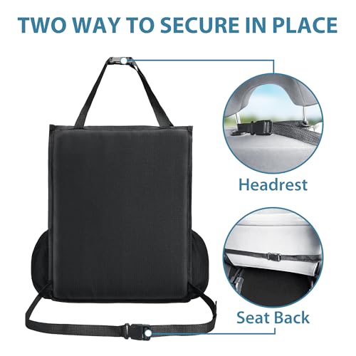 Elantrip Car Front Seat Organizer, Back Seat Storage with Adjustable Straps Truck Seat Organizers for Delivery Drive, Office File, Passenger Seat - Image 5