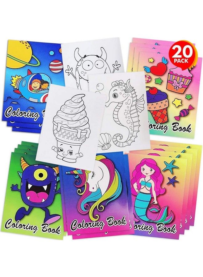 ArtCreativity Assorted Mini Coloring Books For Kids Bulk Pack Of 20 Small Color Booklets In 5 Designs Perfect Party Favors For Toddlers And Educational Art Gifts For Boys And Girls Ages 1 2 3 4 5 6 7 8 - Image 1