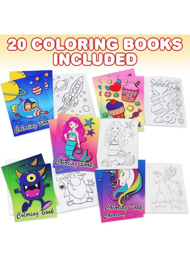 ArtCreativity Assorted Mini Coloring Books For Kids Bulk Pack Of 20 Small Color Booklets In 5 Designs Perfect Party Favors For Toddlers And Educational Art Gifts For Boys And Girls Ages 1 2 3 4 5 6 7 8 - Image 3