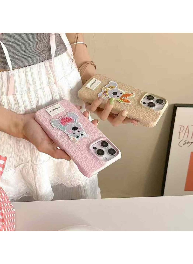 Genric Protective Case Stylish Creative Back Cover For iPhone16 Pro Max Beige - Image 4