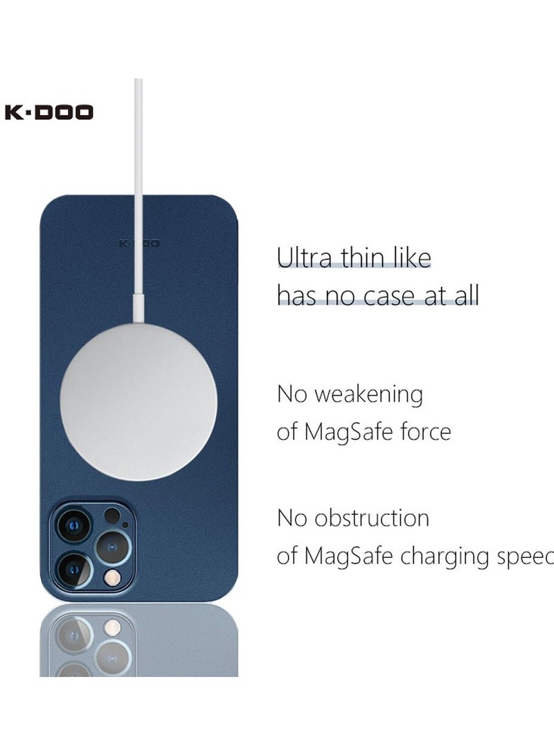 K-Doo غطاء خلفي رفيع للغاية من Air Skin Case لهاتف iPhone 13 Pro Max غير لامع ومضاد للانزلاق وتغطية كاملة باللون الأزرق الداكن - Image 3