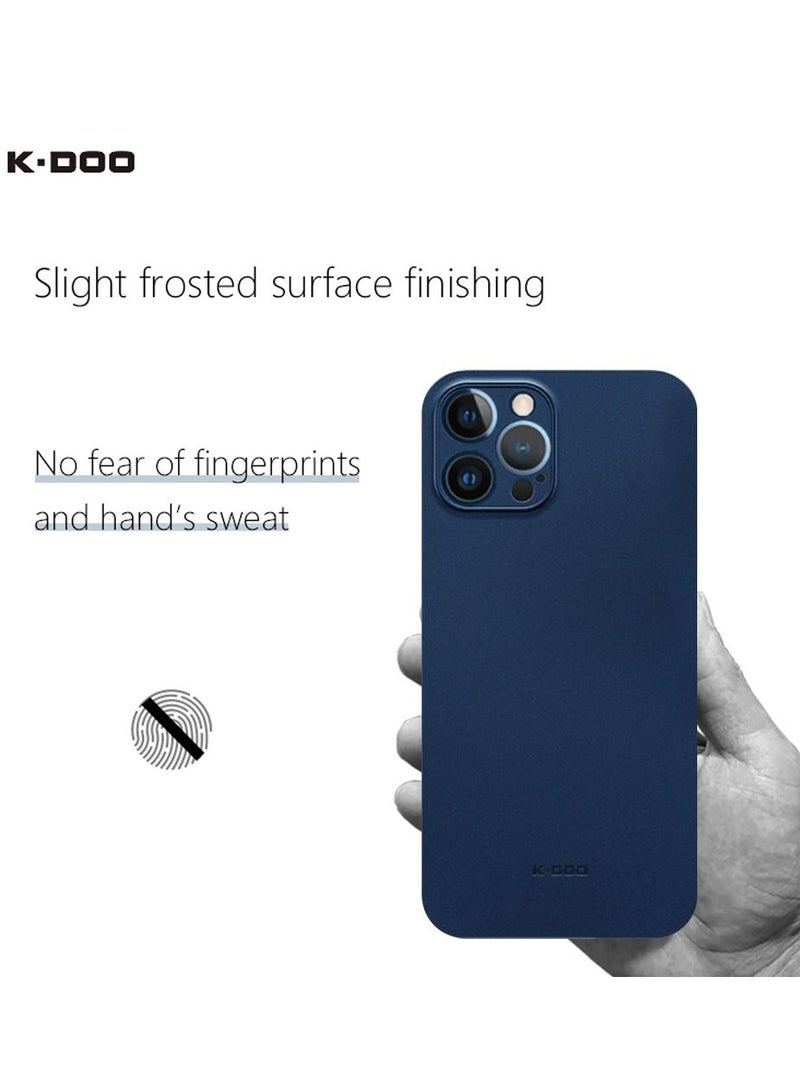 K-Doo غطاء خلفي رفيع للغاية من Air Skin Case لهاتف iPhone 13 Pro Max غير لامع ومضاد للانزلاق وتغطية كاملة باللون الأزرق الداكن - Image 2