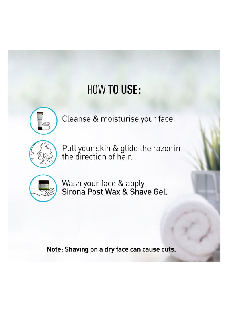 Sirona - Sirona Blink and Glow Face Razor for Women | Facial & Upper Lips Hair Removal,Eyebrow Shaper & Dermaplaning Tool - 3 Razors - Image 1