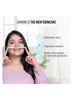Sirona Sirona Blink and Glow Face Razor for Women | Facial & Upper Lips Hair Removal,Eyebrow Shaper & Dermaplaning Tool - 3 Razors  - Image 4