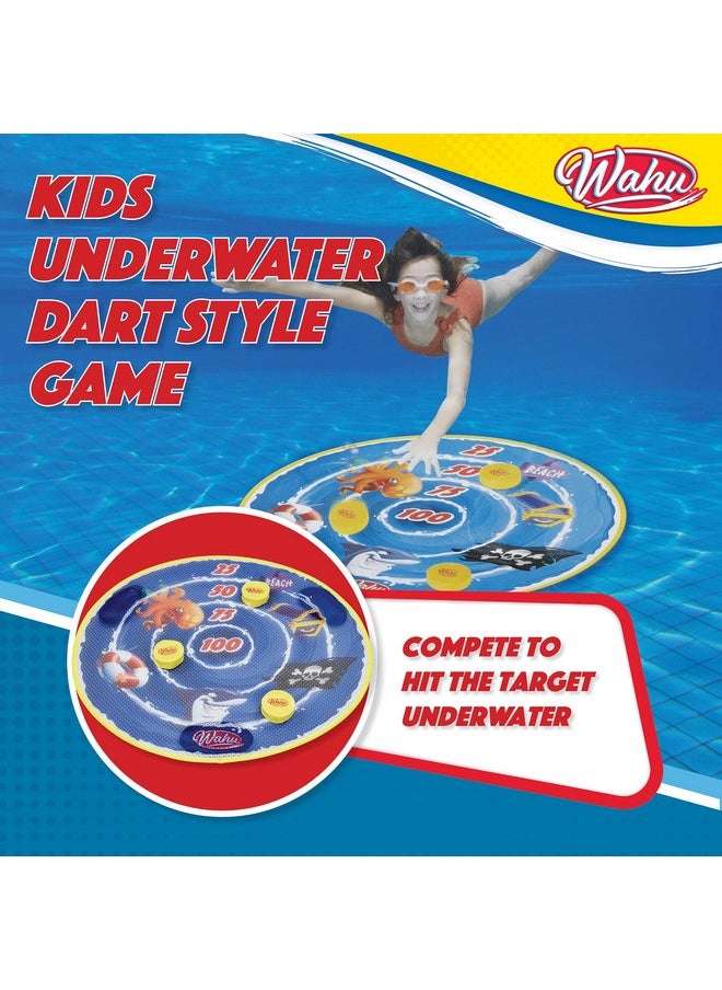 Wahu - Sink 'N' Score Underwater Dart Pool Game For Kids Ages 5+, Swimming Pool Diving Toy Set With Target, Darts, And Carry Bag, Multicolor - Image 1
