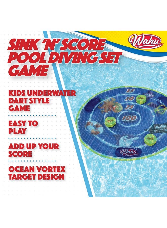 Wahu - Sink 'N' Score Underwater Dart Pool Game For Kids Ages 5+, Swimming Pool Diving Toy Set With Target, Darts, And Carry Bag, Multicolor - Image 1