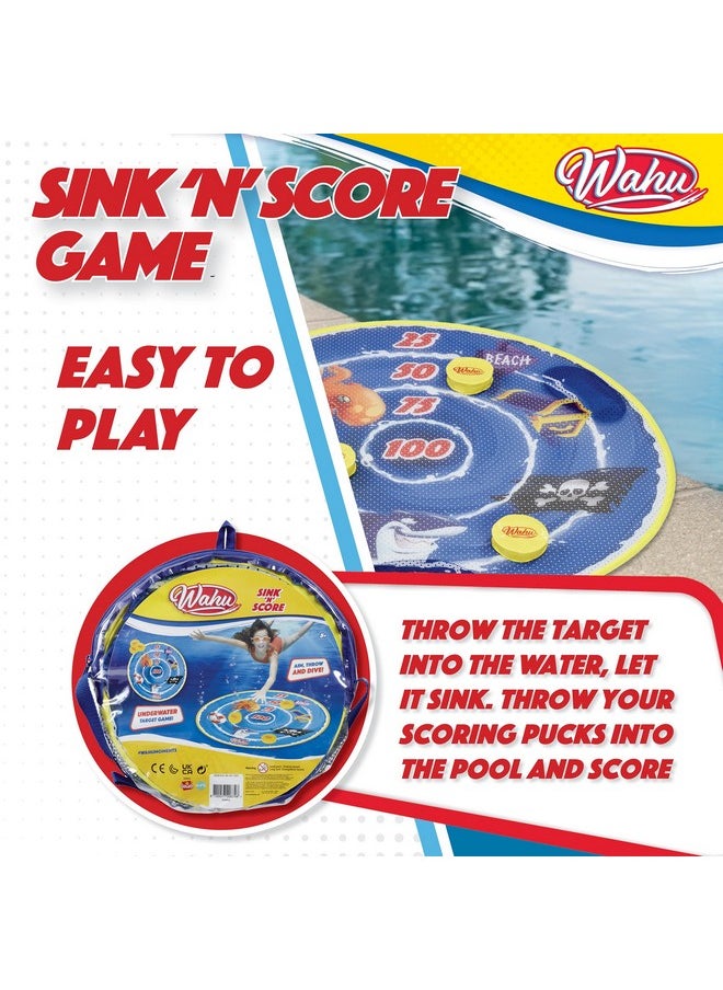 Wahu - Sink 'N' Score Underwater Dart Pool Game For Kids Ages 5+, Swimming Pool Diving Toy Set With Target, Darts, And Carry Bag, Multicolor - Image 1