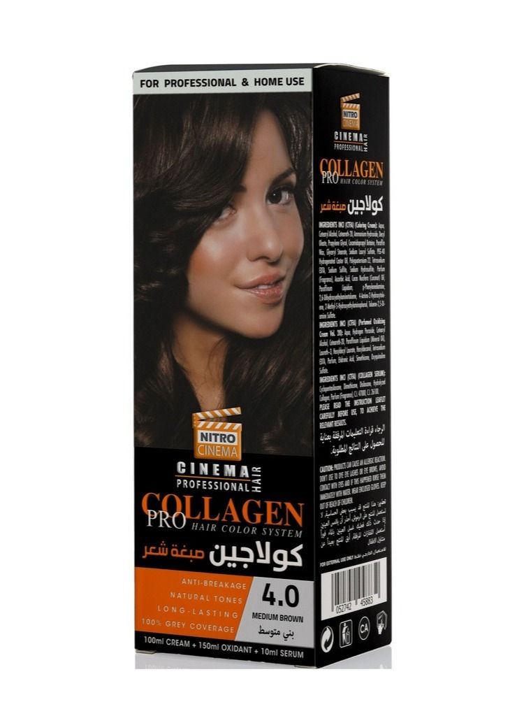 Collagen Hair Dye Medium Brown 4.0