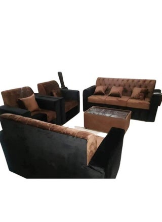 طقم كنب 7 مقاعد مع طاولة- 1 + 1 + 2 + 3- بني / أسود اللون. - pzsku/ZF19852EBCD08AE33E892Z/45/_/1677348325/fc519ccc-8425-4d19-a23a-01d4fdce3414
