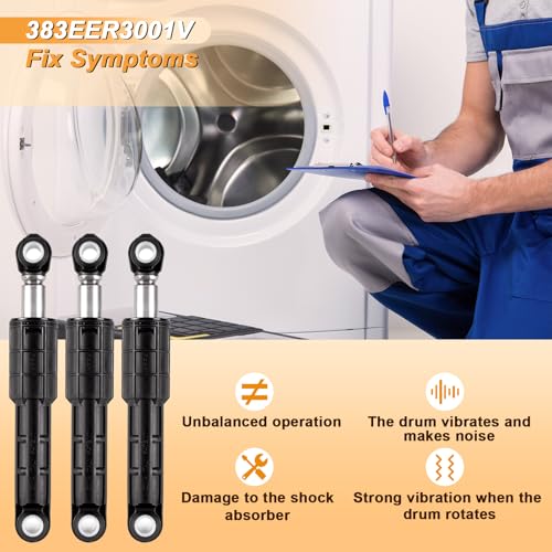 GREALTH Upgraded 383EER3001S 383EER3001V Washing Machine Shock Absorber for LG Kenmore/Sears Washers, Replaces AP4998813 PS3522315 PS3522317-3-Pack - 1 Year Warranty - Image 5