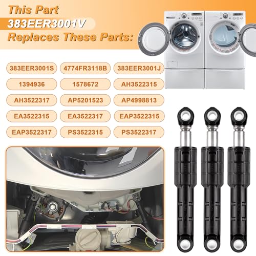 GREALTH Upgraded 383EER3001S 383EER3001V Washing Machine Shock Absorber for LG Kenmore/Sears Washers, Replaces AP4998813 PS3522315 PS3522317-3-Pack - 1 Year Warranty - Image 4