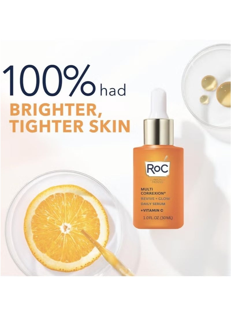 RoC Multi Correxion Revive + Glow 10% Active Vitamin C Serum for Face, Daily Anti-Aging Wrinkle and Skin Tone Skin Care Treatment, Brightening Serum, 1 Fluid Ounce - Image 4