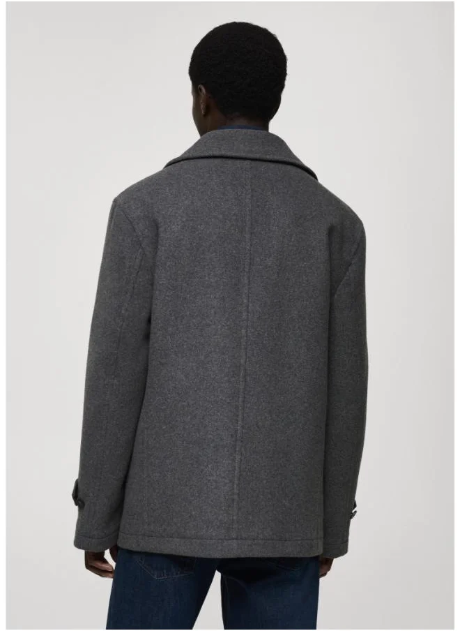 مانجو مان Wool Double-Breasted Coat