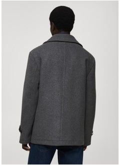 Mango Man Wool Double-Breasted Coat  - Image 2