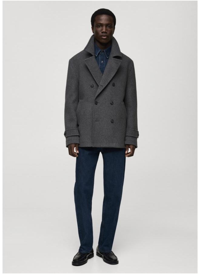 Mango Man Wool Double-Breasted Coat  - Image 5