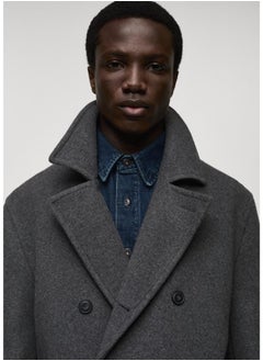 Mango Man Wool Double-Breasted Coat  - Image 4