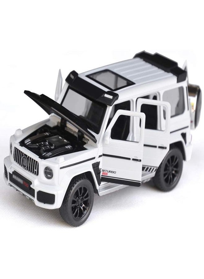 سيارة DUWOL الجديدة BB700 المصنوعة من سبيكة معدنية مصبوبة بمقياس 1:32، من طراز G Wagon، تعمل بالسحب للخلف، مزودة بأبواب قابلة للفتح، وموسيقى وصوت وإضاءة، لعبة سيارة للأطفال الأولاد (أحمر) - Image 4