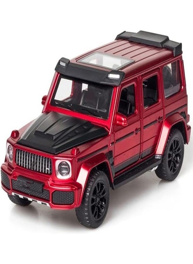 سيارة DUWOL الجديدة BB700 المصنوعة من سبيكة معدنية مصبوبة بمقياس 1:32، من طراز G Wagon، تعمل بالسحب للخلف، مزودة بأبواب قابلة للفتح، وموسيقى وصوت وإضاءة، لعبة سيارة للأطفال الأولاد (أحمر) - Image 1