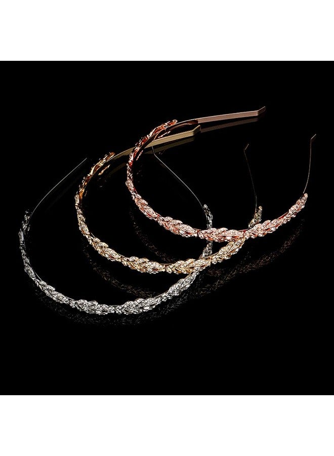 فوداتم عصابة رأس من الزهور المرصعة بأحجار الراين لحفلات الزفاف وربطة رأس من الكريستال للعروس ووصيفات العروس (فضية) - Image 5