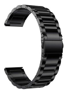 Generic Strap Band Stainless 22MM For Samsung galaxy watch 3 45mm /watch 46mm/Gear S3/Huawei watch GT2E/GT 42mm,46mm)/GT2 Pro/GT2 46MM/honor Magic Watch2 46mm/Amazfit GTR 47mm/GTR 2/2e-Black  - Image 3
