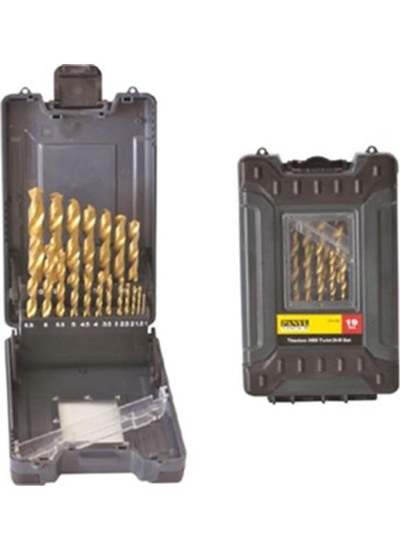 PANYI 19-Piece Hss Drill Bit Set Titan 