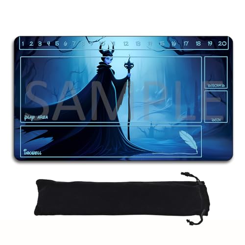 Lorcana Playmats Compatible TCG 24x14 Inches Gaming Mat NonSlip Rubber with Zones Play Mat and Free Storage BagDIS12 - Image 1