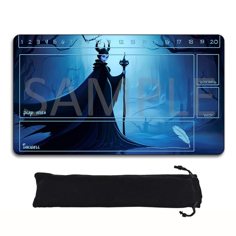 Lorcana Playmats Compatible TCG 24x14 Inches Gaming Mat NonSlip Rubber with Zones Play Mat and Free Storage BagDIS12 - Image 3