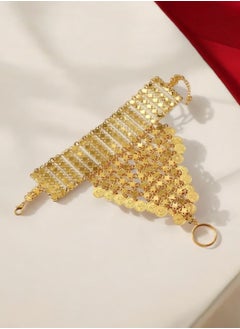 GOLDMAX 21k Gold Plated Bracelet For Women Connecting With Ring  - Image 1