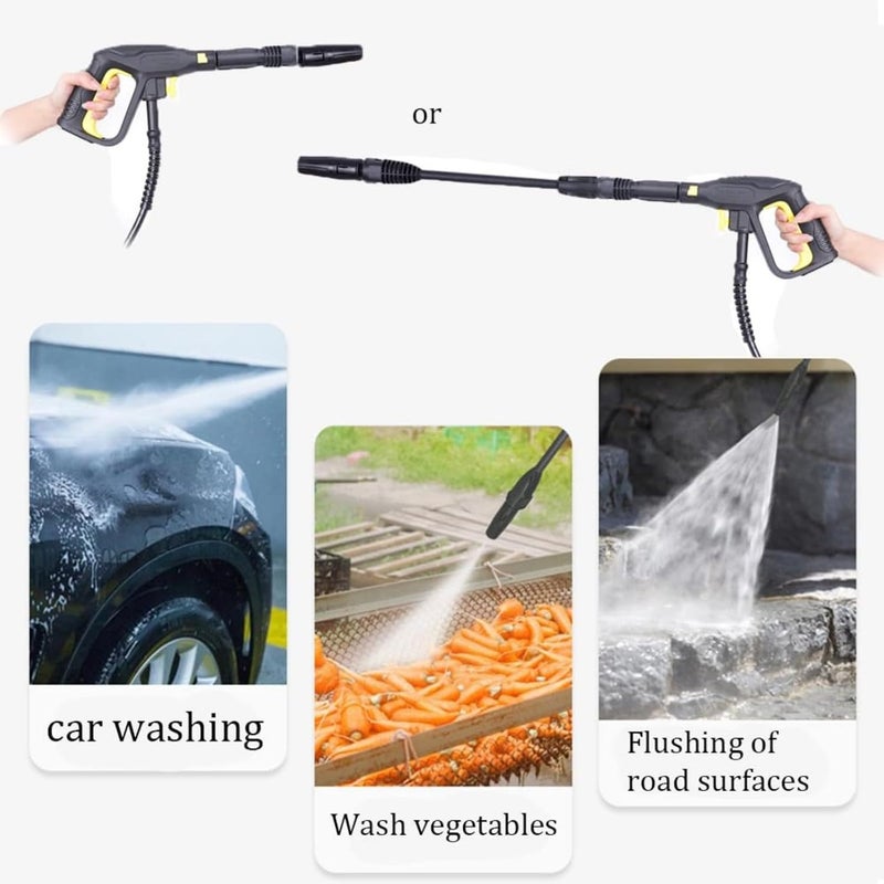 كاست ويف مسدس غسيل ضغط بديل مع عصا تمديد لـ Karcher K2 K3 K4 K5 K6 K7، فوهة رش ضغط، قضيب تمديد المسدس، فوهة قابلة للتعديل، ملحق غسيل سيارات بالضغط، نظام توصيل سريع للخرطوم - Image 4