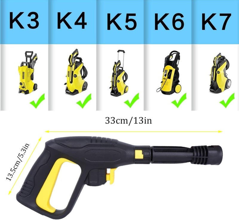 كاست ويف مسدس غسيل ضغط بديل مع عصا تمديد لـ Karcher K2 K3 K4 K5 K6 K7، فوهة رش ضغط، قضيب تمديد المسدس، فوهة قابلة للتعديل، ملحق غسيل سيارات بالضغط، نظام توصيل سريع للخرطوم - Image 5