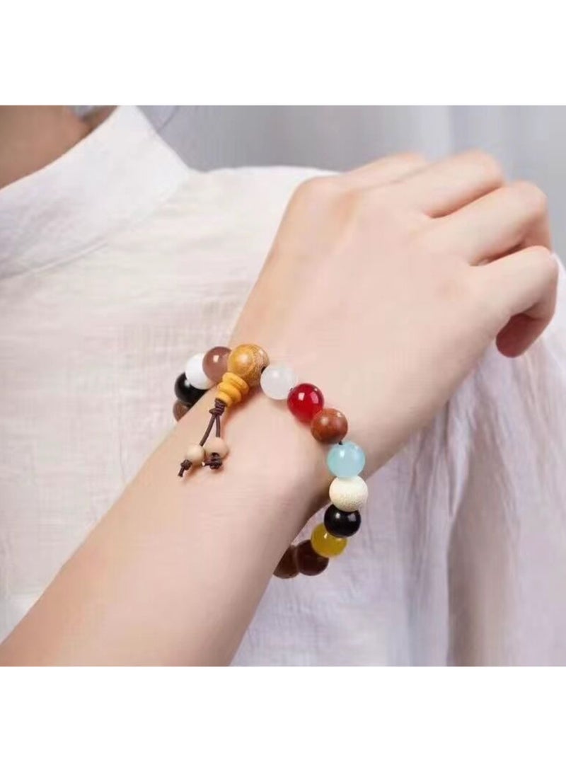 Bead Bracelet with 18 Different Beads - For Good Luck and Well Being - Image 4
