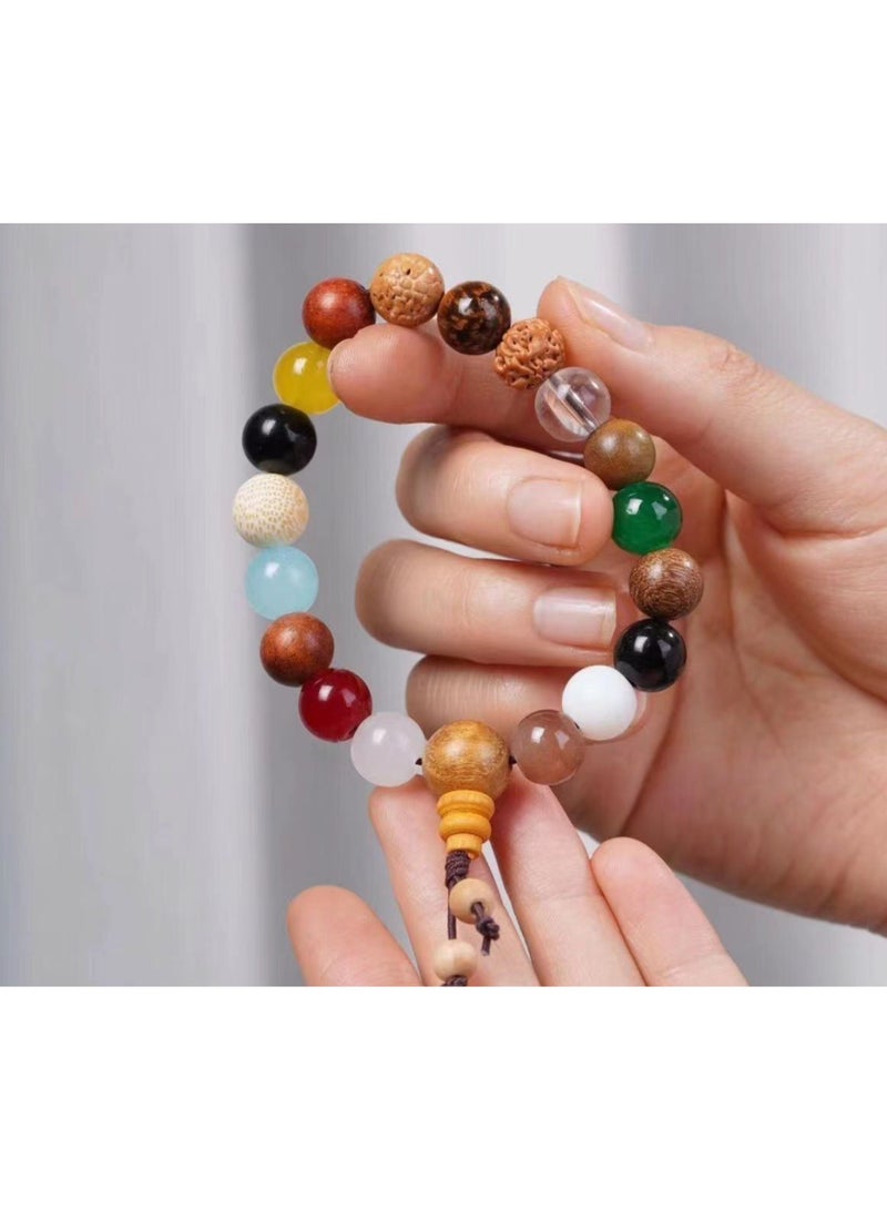 Bead Bracelet with 18 Different Beads - For Good Luck and Well Being - Image 2