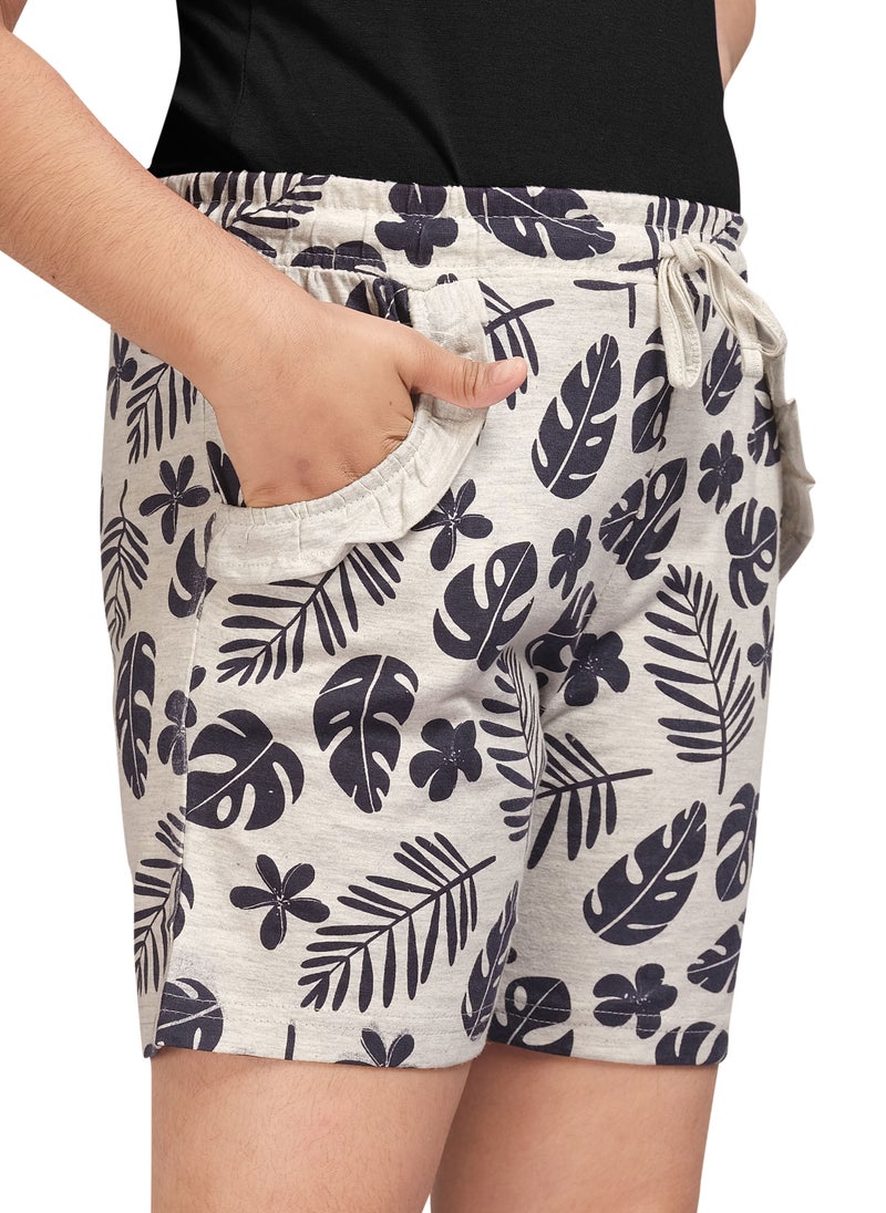 Lauren Smith Kids Girls Shorts with Drawstring and All over Floral Print 100% Cotton - Image 3
