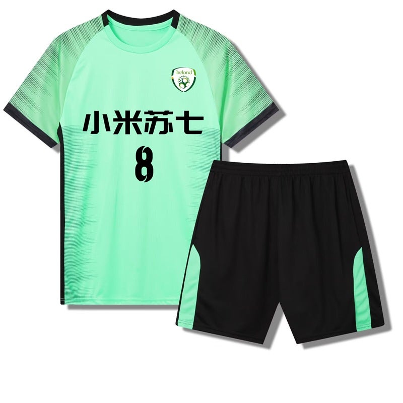Football Uniform Suit For Men, Youth, Game Training Team Uniform, Adult, Children And Women, Quick-Drying Football Jersey With Printed Number - Image 2