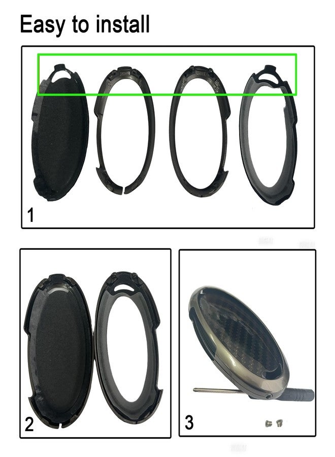 ontto Carbon Texture Key Cover Fit for Hyundai Key Fob 2024 2025 Sonata Hybrid Santa fe Tucson Hybrid,Metal Key Fob Shell with Keychain for Ioniq 6 Grandeur GN7 Kona Elantra Azera 2023 2024,Black - Image 5