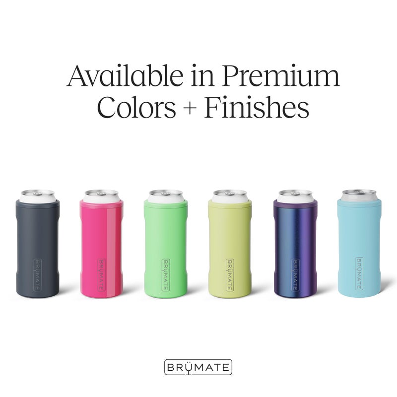 BrÃ¼Mate Hopsulator Slim Can Cooler Insulated for 12oz Slim Cans | Skinny Can Insulated Stainless Steel Drink Holder for Hard Seltzer, Beer, Soda, and Energy Drinks (Pineapple) - Image 3
