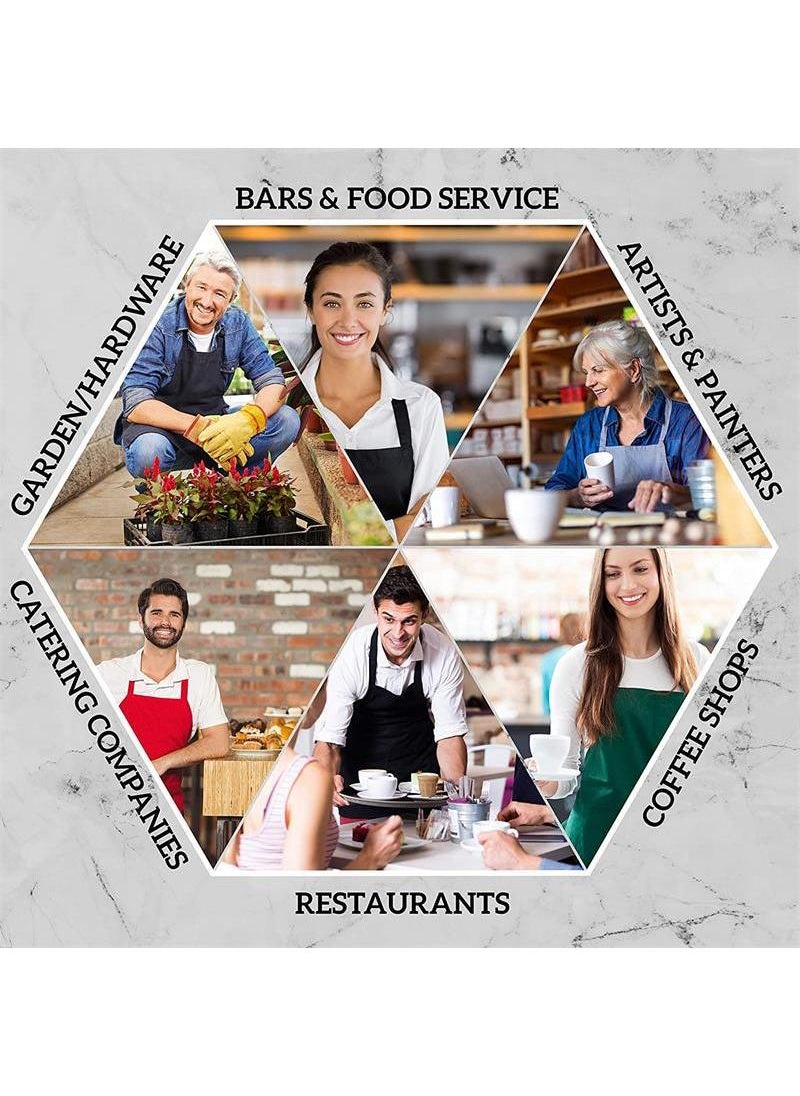 Y&D - 12 Pack Neck Restaurant Cafe Work Clothes Apron - Image 1
