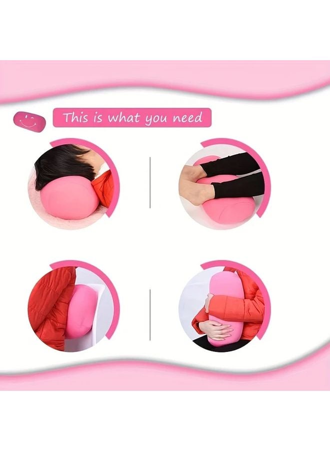 Pink Cylindrical Pillow Washable Maternity Neck Pillow For Bedroom Sofa Hotel - Image 5