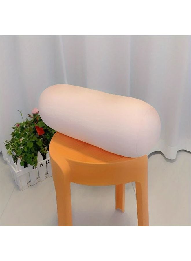 Pink Cylindrical Pillow Washable Maternity Neck Pillow For Bedroom Sofa Hotel - Image 1