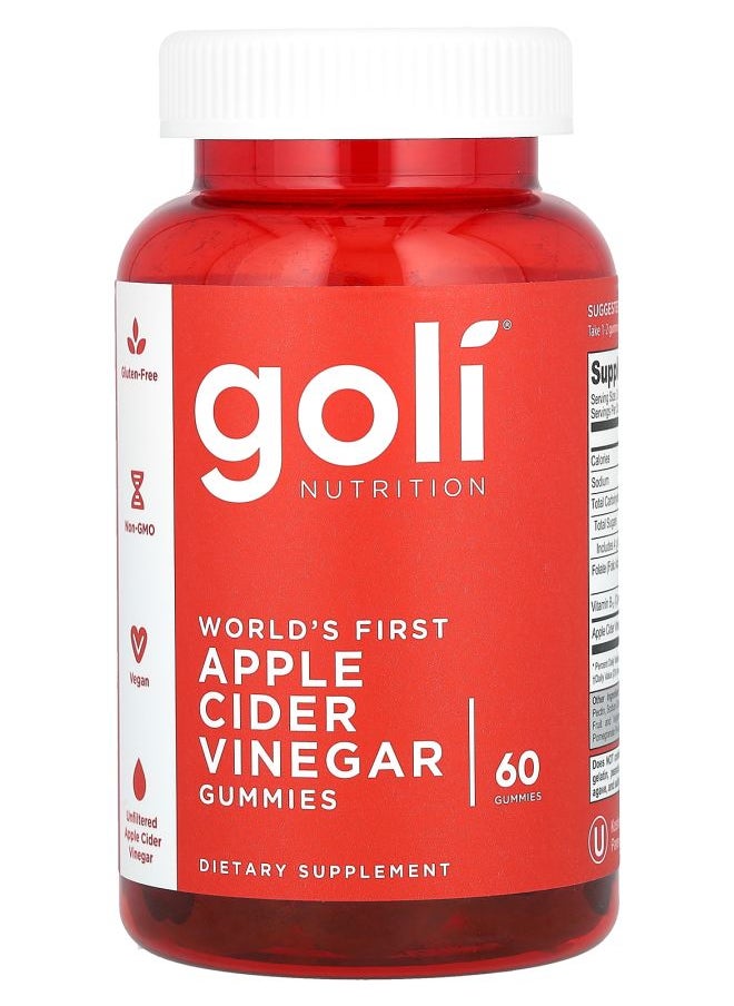 Goli Nutrition Apple Cider Vinegar Gummies 60 Gummies 