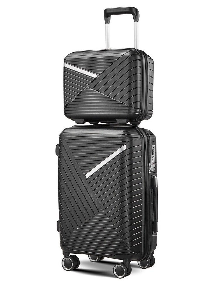 Milano Anti-Break Luggage Set 4 Pieces 14/ 20/ 24/28 (Black) - Image 3