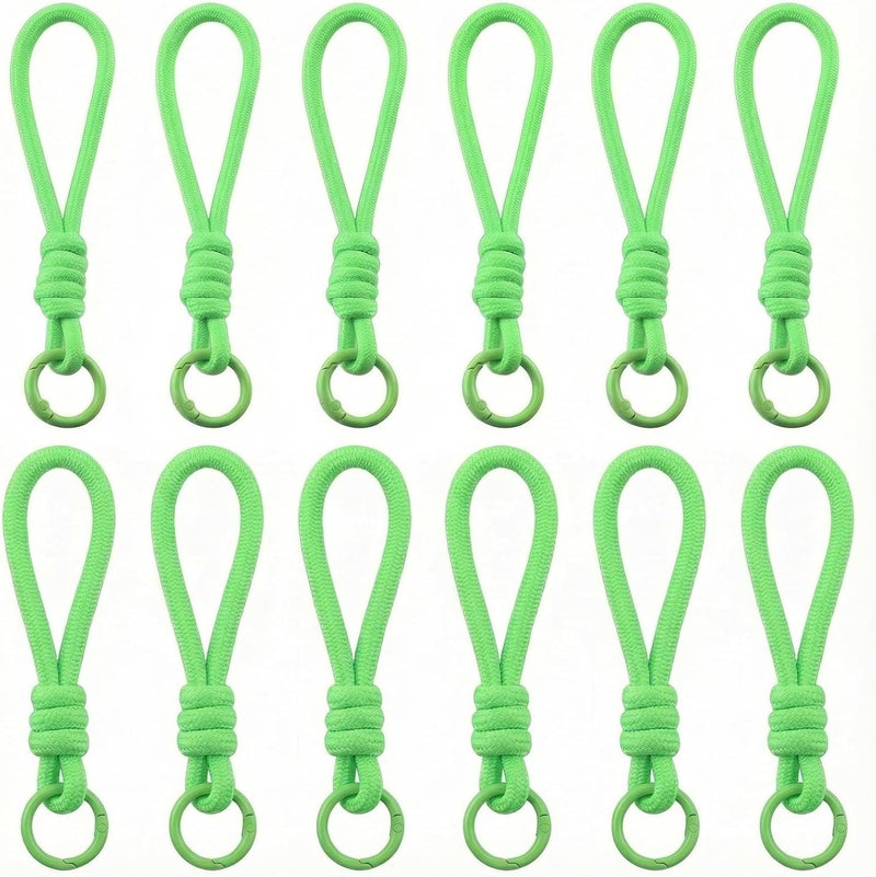 Cmidy Paracord Keychain Wristlet Bag Charm 12pcs Braided Strap Key Ring Rope Keychain Lanyard for Car Keys Phone Plush Toys - Image 1