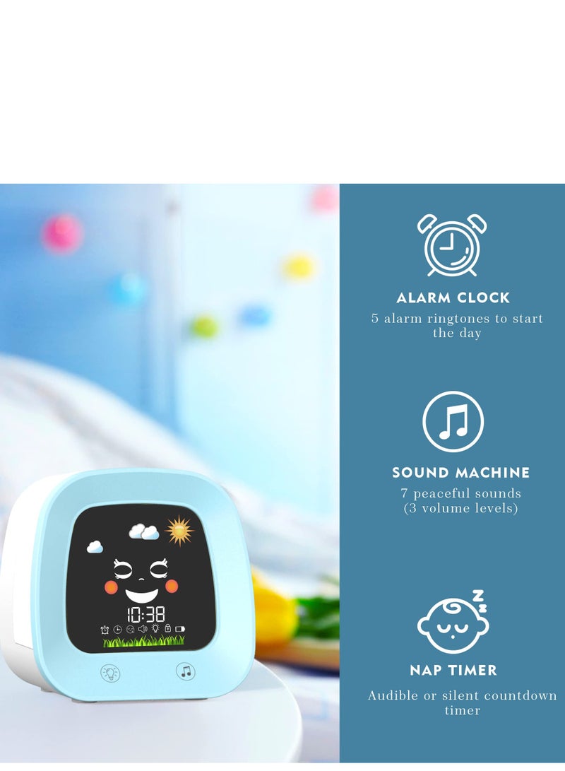 SYOSI SYOSI Kids Alarm Clock, Digital Wake up Clock for Kids Bedroom, Toddlers Sleep Trainer with Sound Machine Night Light Nap Timer, Digital Clocks for Boy Girl Birthday Gift  - Image 3