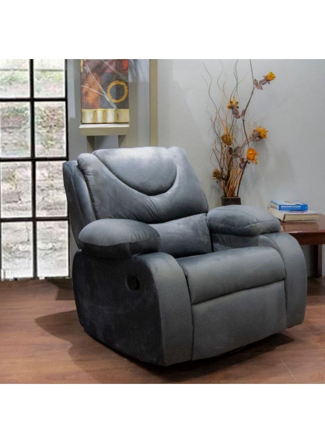 فرنتشر فاكتوري كرسي ريكلاينر سمايل  1 حركة خشب بولي وود وزان احمر  (رمادي)  90x100x100 cm 