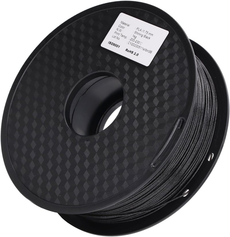 1.75mm Soft Shining Black 3D Printer Filament, Neatly Wound for Easy Use, High Quality PLA Material, Wide Application for Modeling DIY and Crafting, Accurate Size with Tight Toler - Image 3