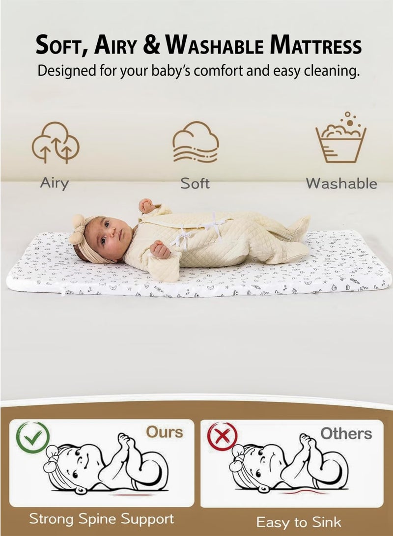 TOTOJOY 4-in-1 Baby Bassinet Bedside Sleeper with 6 Adjustable Heights, Rocking Cradle Mode, 360° Lockable Wheels, Storage Basket, Washable Mattress, Breathable Mesh, and Mosquito Net – Portable Foldable Co-Sleeper Crib for Newborns & Infants Cot(0–15kg) - Image 5