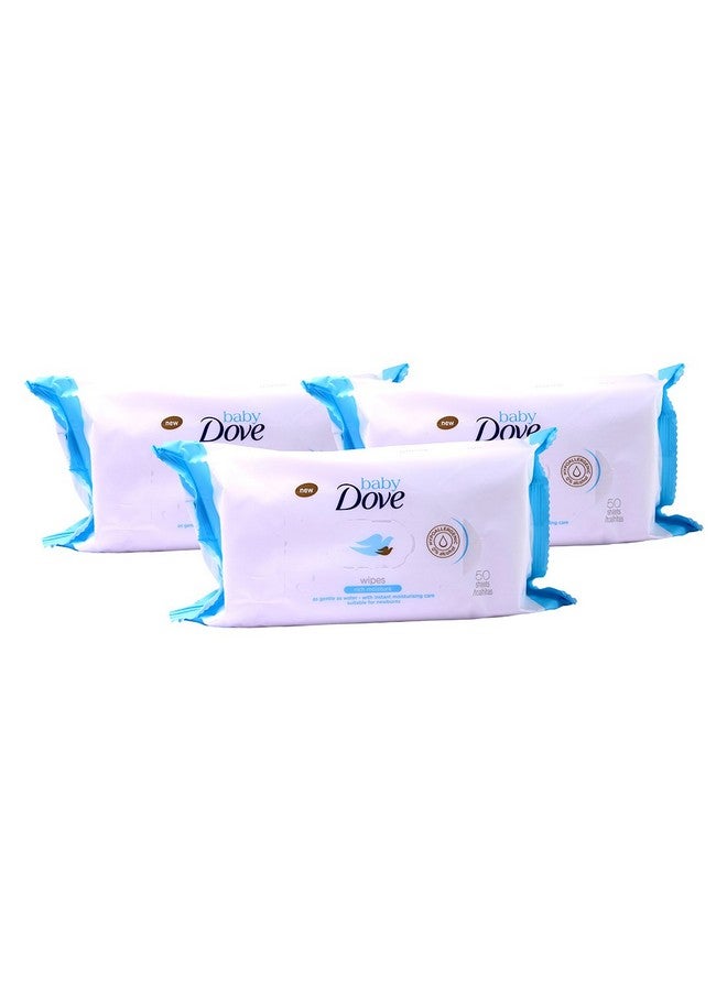 Dove Baby Wipes Rich Moisture, 50 Wipes (Pack of 3)