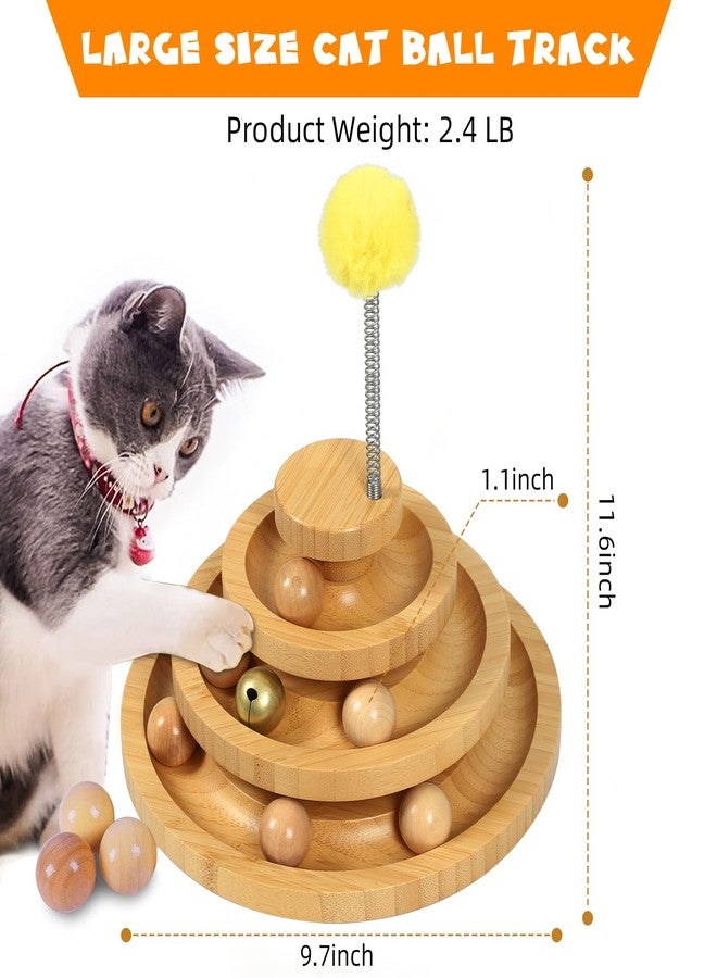DoogCat Cat Ball Track - 3-Level Cat Ball Tower with 9 Removable Balls for Interactive Play and Mental, Physical Exercise - Large Size - Image 5
