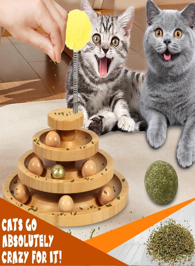 DoogCat Cat Ball Track - 3-Level Cat Ball Tower with 9 Removable Balls for Interactive Play and Mental, Physical Exercise - Large Size - Image 2